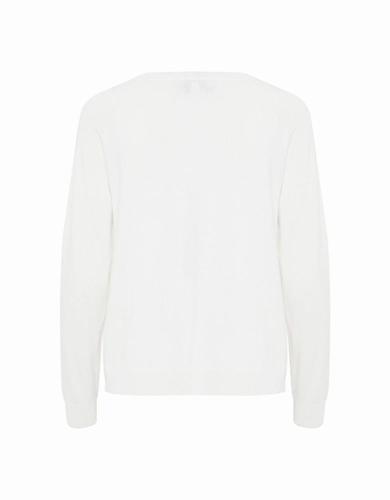 B Young Women's Bymmorla Basic O Neck Pullover Off White