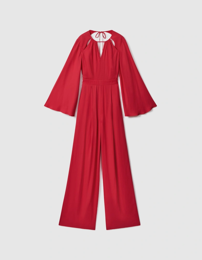 Cut-Out Flared Sleeve Jumpsuit