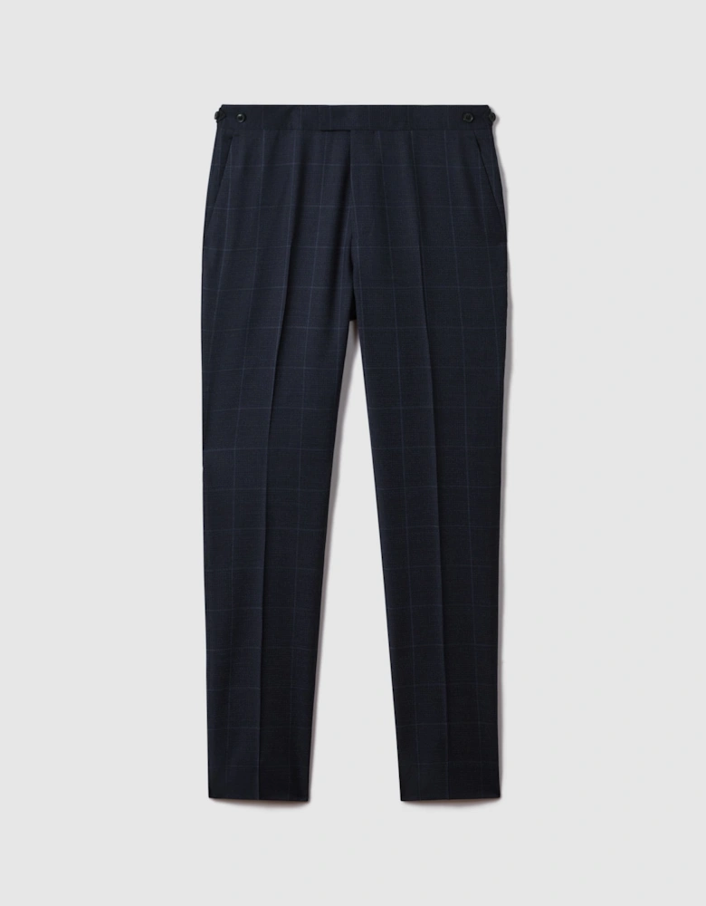 Wool Check Adjuster Trousers