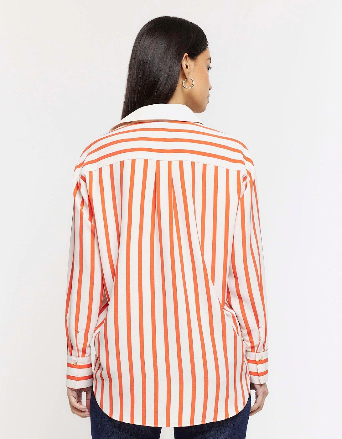 Striped Long Sleeve Shirt - Red