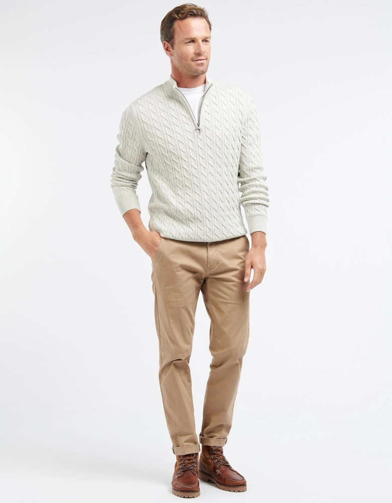 Cable Knit Mens Half-Zip