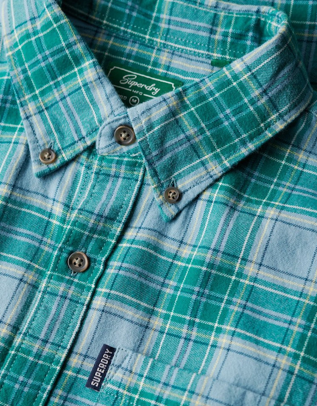 Men's Vintage Check Shirt Teal Check