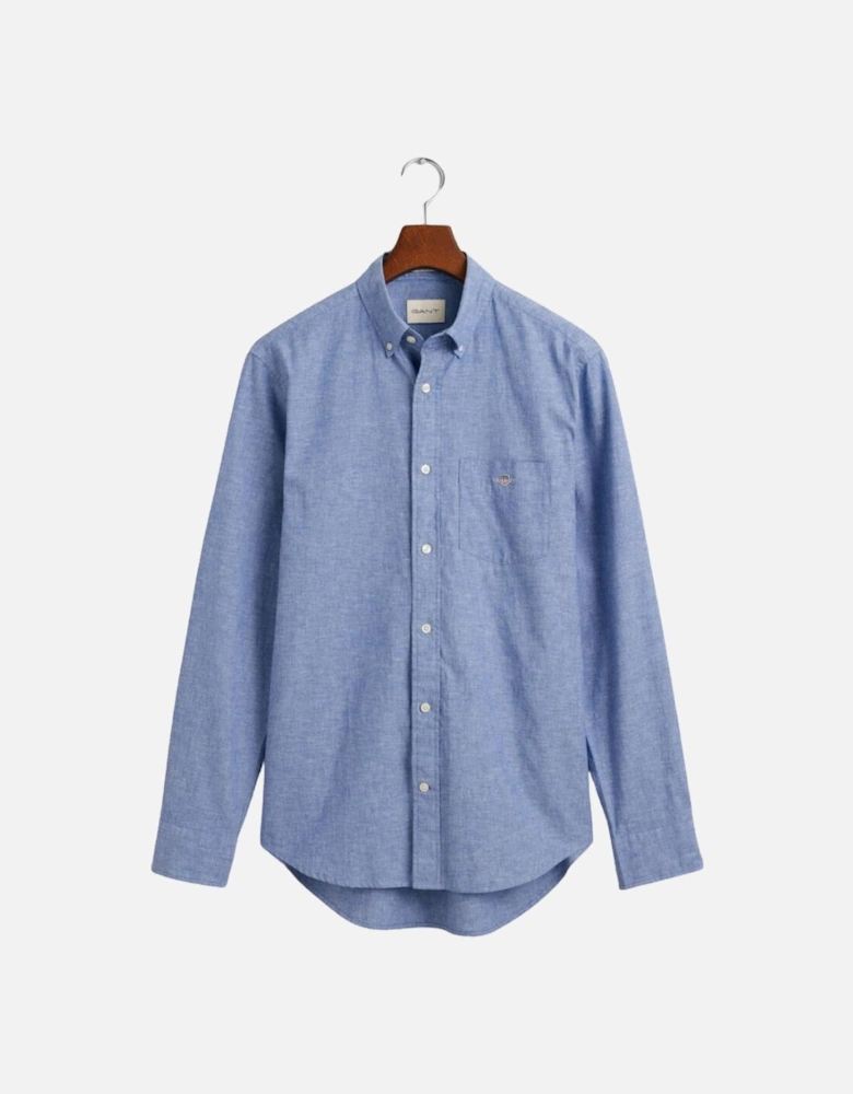 Reg Cotton Linen Shirt - Rich Blue