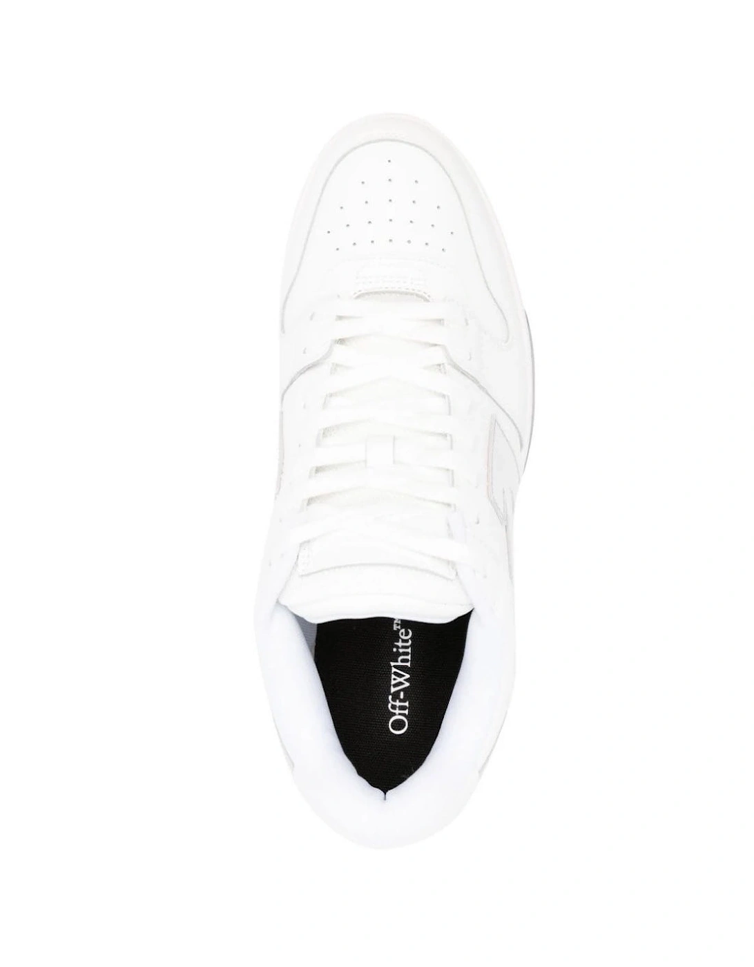 Out Of Office Silver Logo White Leather Sneakers