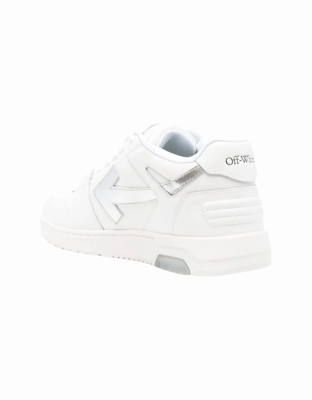 Out Of Office Silver Logo White Leather Sneakers