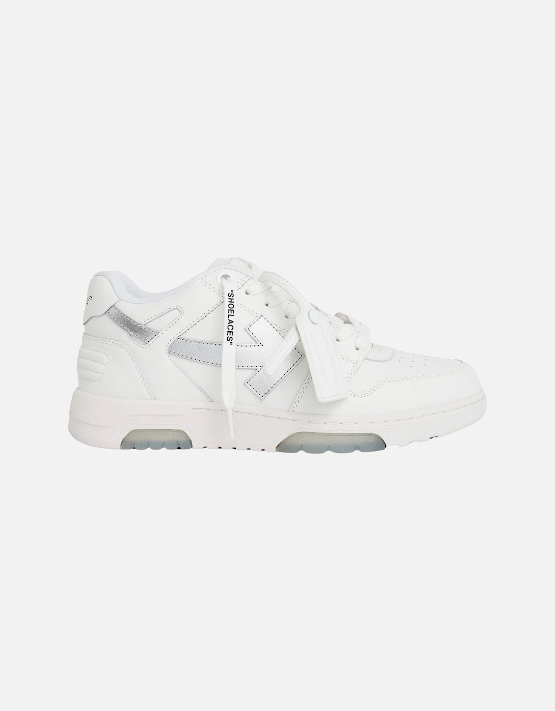 Out Of Office Silver Logo White Leather Sneakers, 5 of 4