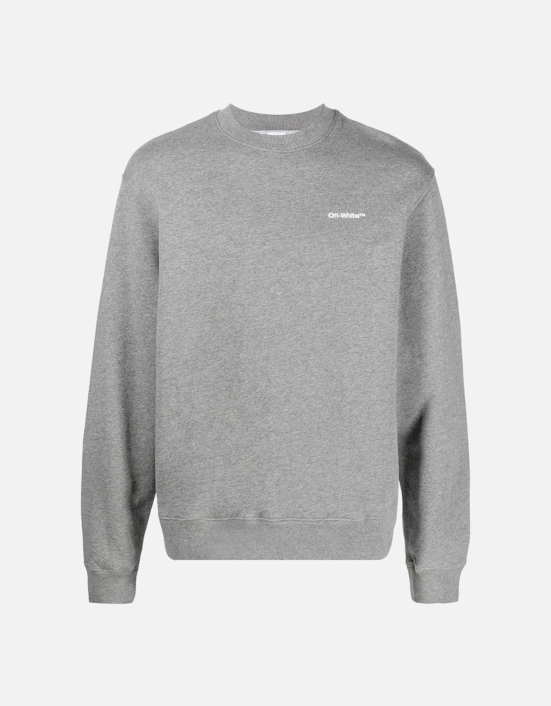 Wave Out Diag Design Grey Slim Sweatshirt
