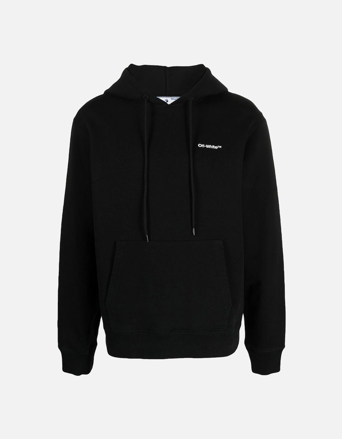 Wave Outline Diag Design Black Slim Hoodie, 3 of 2