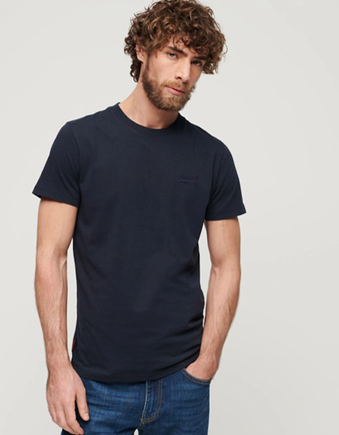 Men's Essential Logo Embroidered Tee UB Eclipse Navy, 5 of 4
