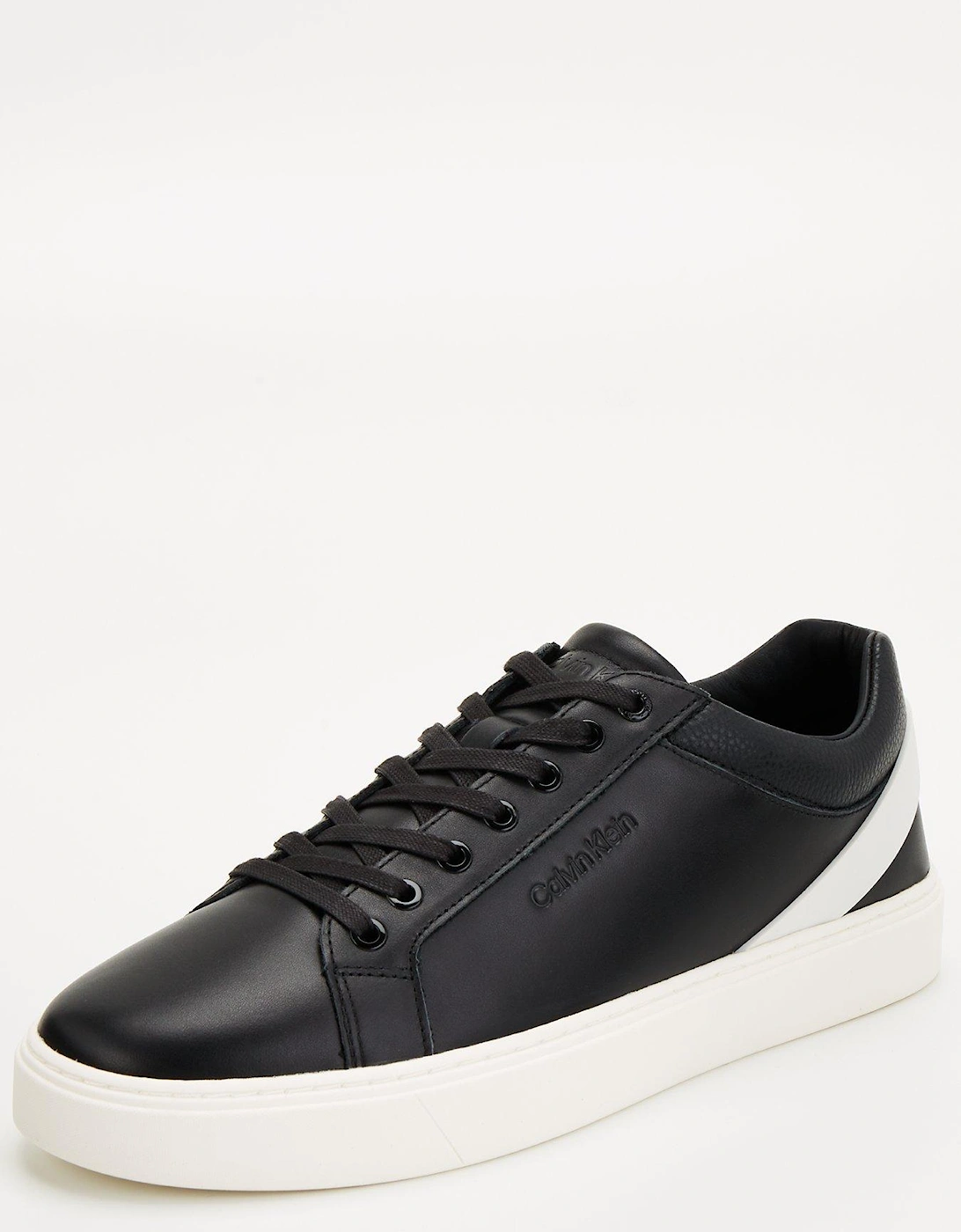 Low Top Lace Up Archive Stripe Trainer - Black/white