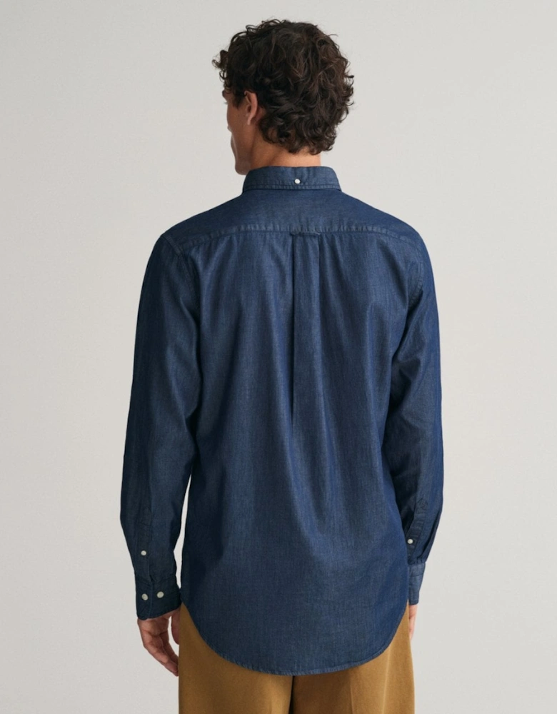 Mens Regular Fit Indigo Shirt