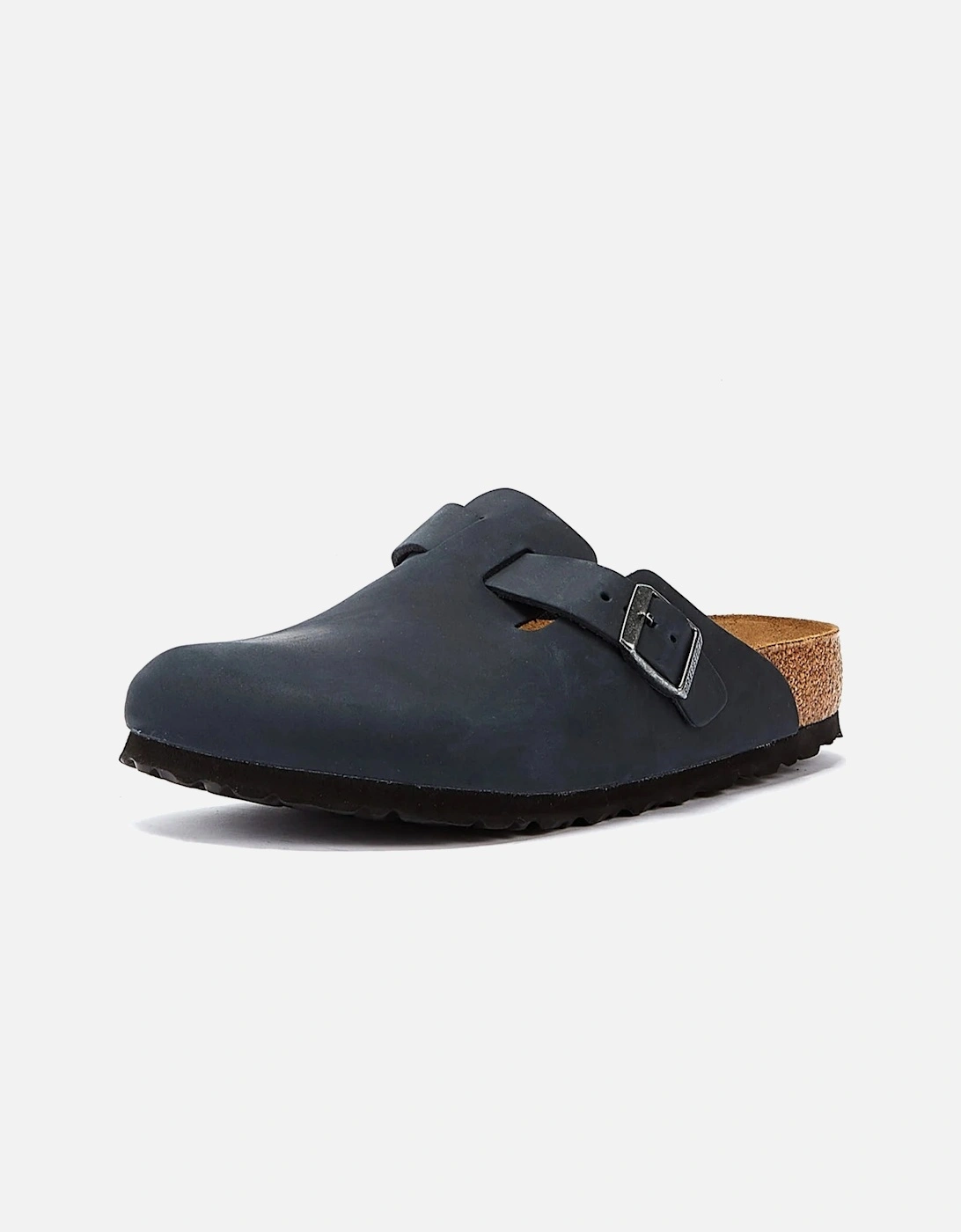 Birkenstock Boston Black Oiled Nubuck Clogs