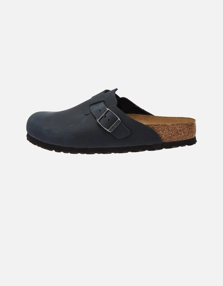 Birkenstock Boston Black Oiled Nubuck Clogs