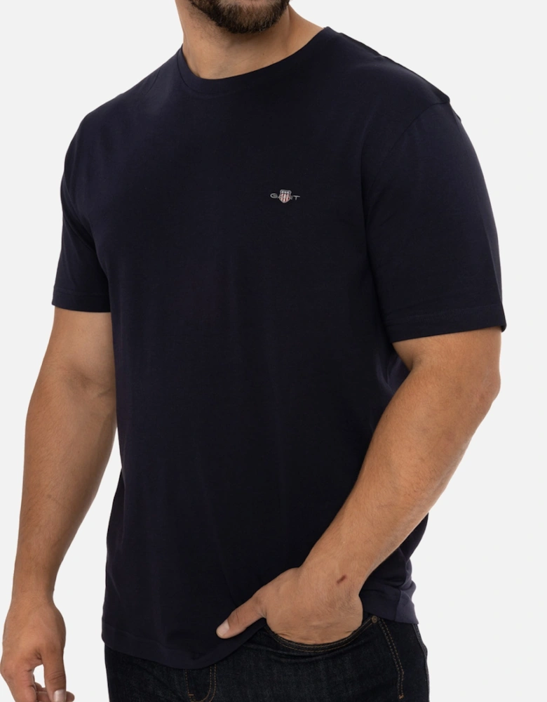 Mens Regular Shield T-Shirt (Navy)