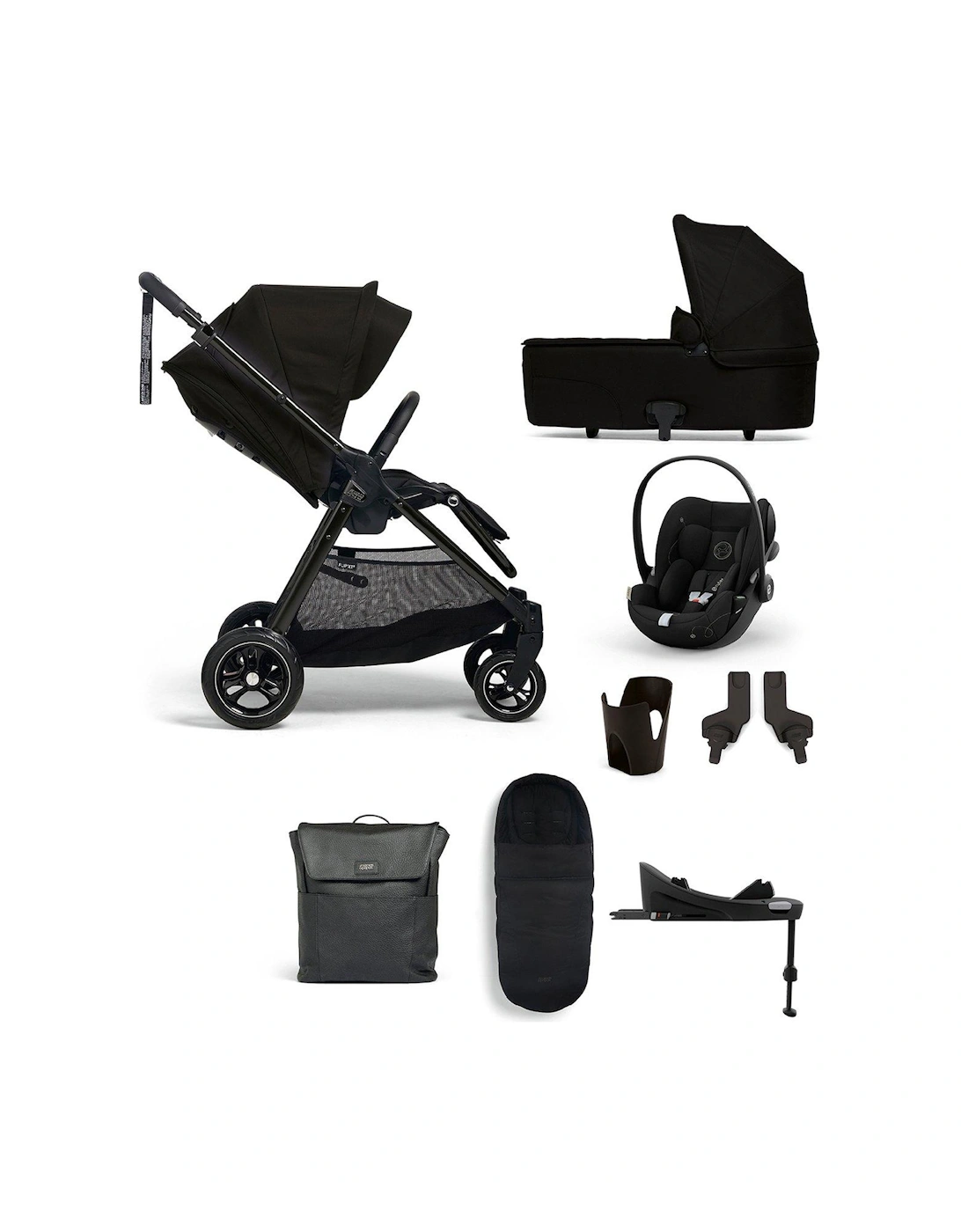 Flip XT3 Ink Complete Kit (Inc Pushchair, Carrycot, Adaptors, Cupholder, Bag, Footmuff, Cloud G & Isofix Base), 2 of 1