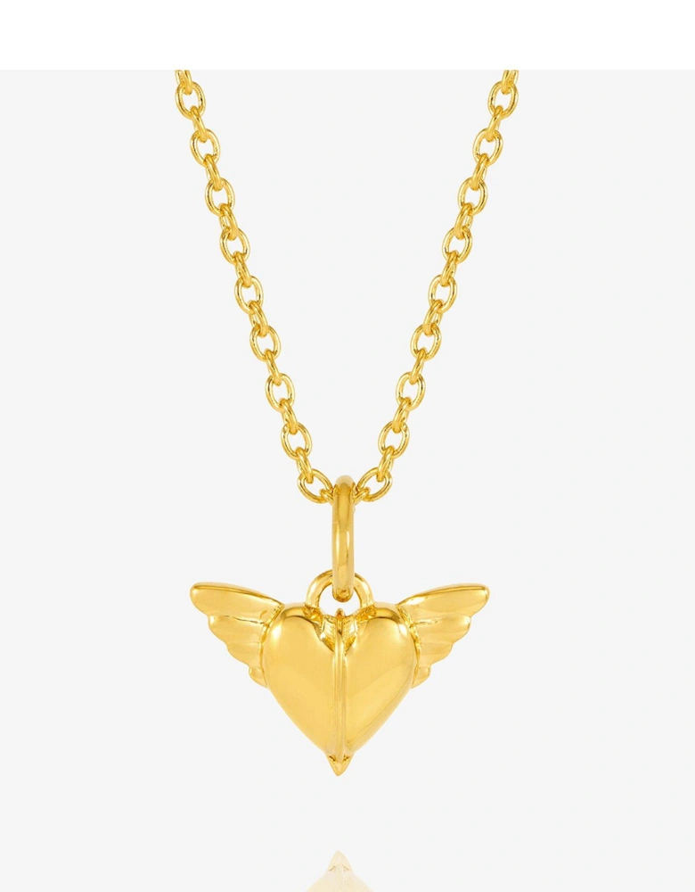 Rachel Jackson Personalised Guardian Angel Wings Heart Necklace