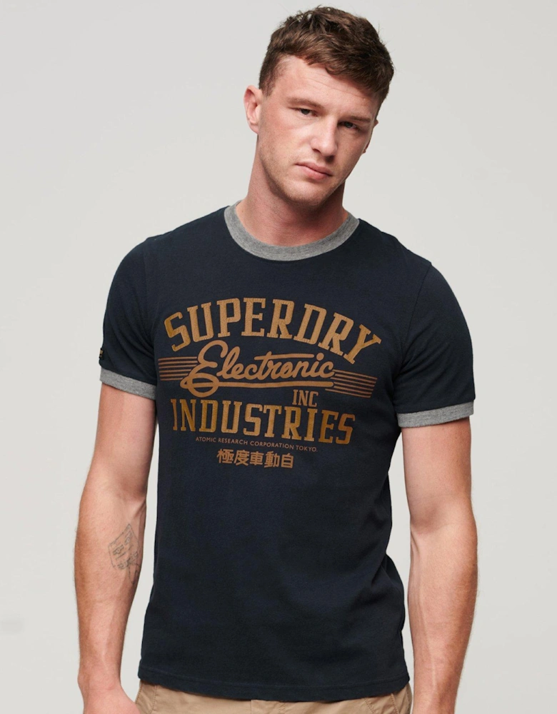 Ringer Workwear Graphic T-shirt - Navy