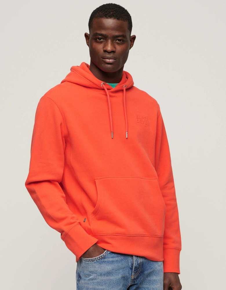 Sportswear Embossed Loose Fit Hoodie - Orange