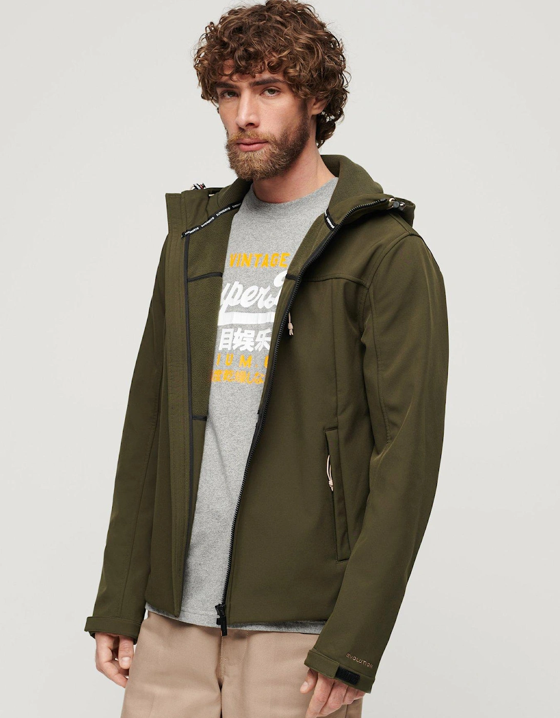 Hooded Soft Shell Trekker Jacket - Khaki, 2 of 1