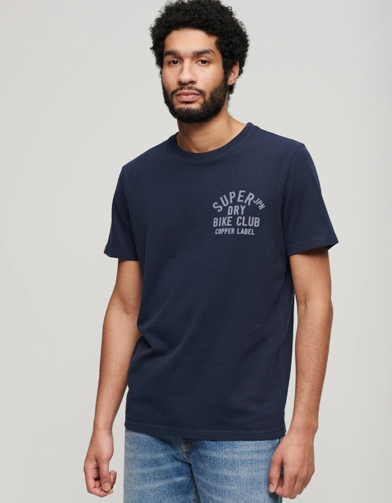 Copper Label Chest Graphic T-shirt - Navy
