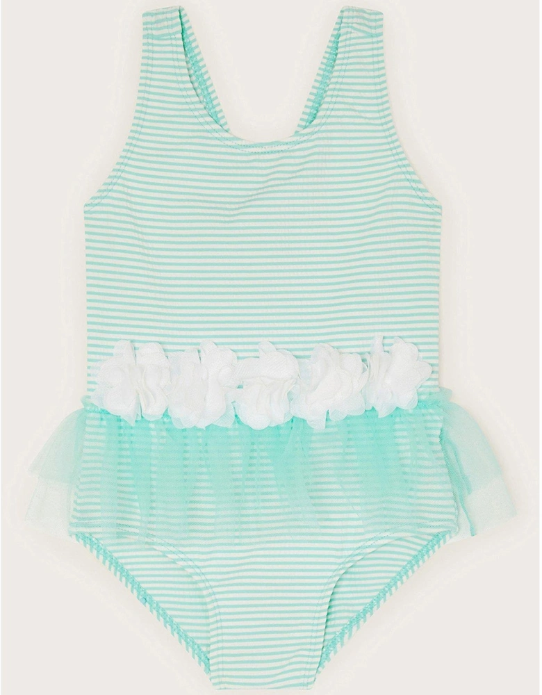 Baby Girls Seersucker Swimsuit - Mint