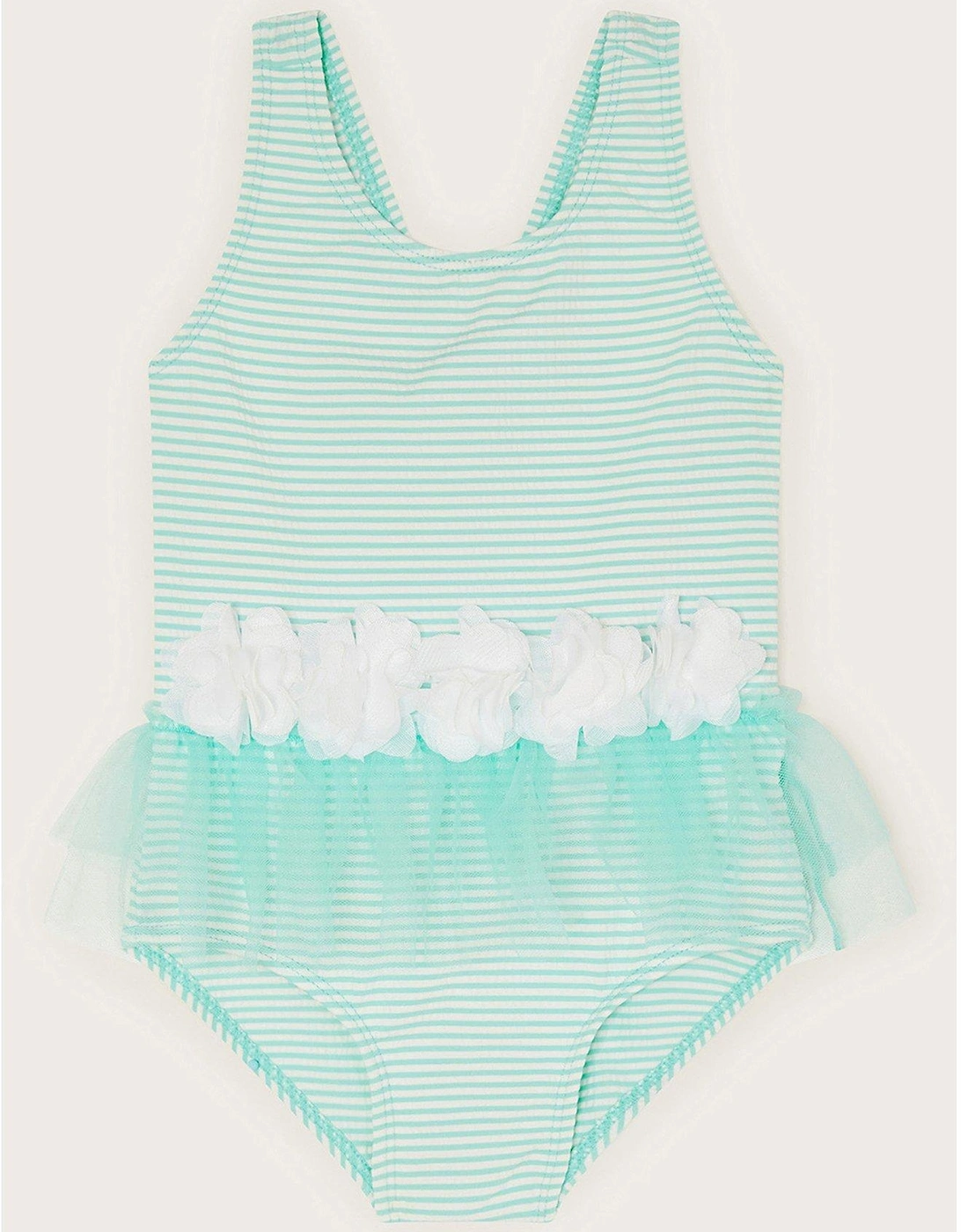 Baby Girls Seersucker Swimsuit - Mint, 2 of 1