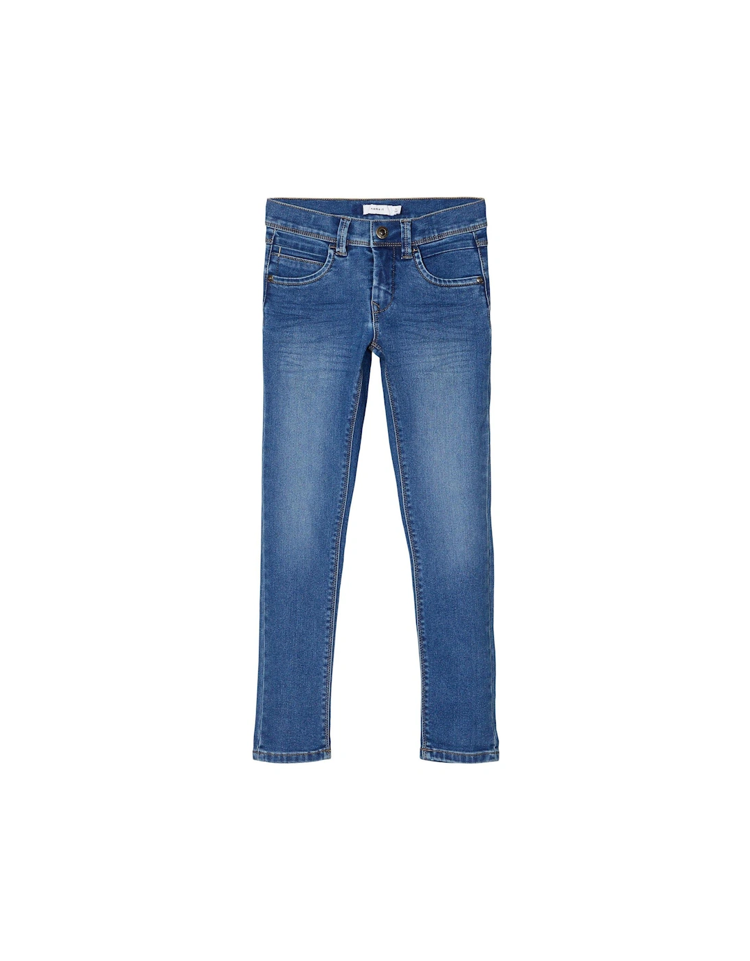 Boys Silas Slim Jeans - Medium Blue Denim, 2 of 1