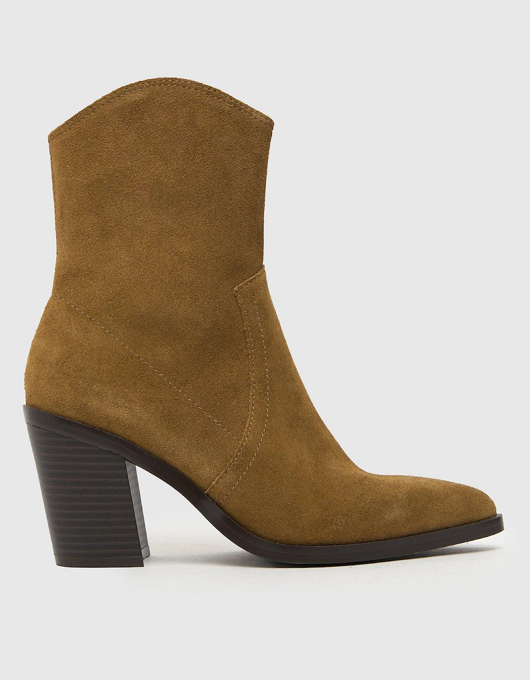 Angelo Suede Western Boot - Tan, 2 of 1
