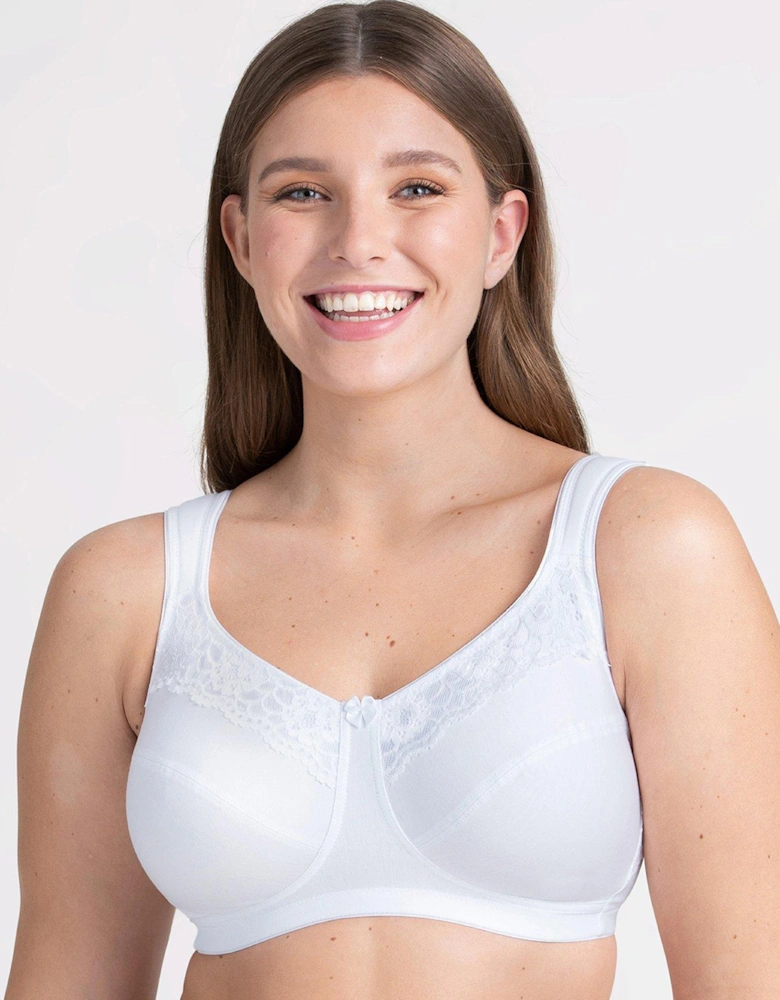 Cotton Now Minimizer Non Wired Bra - White