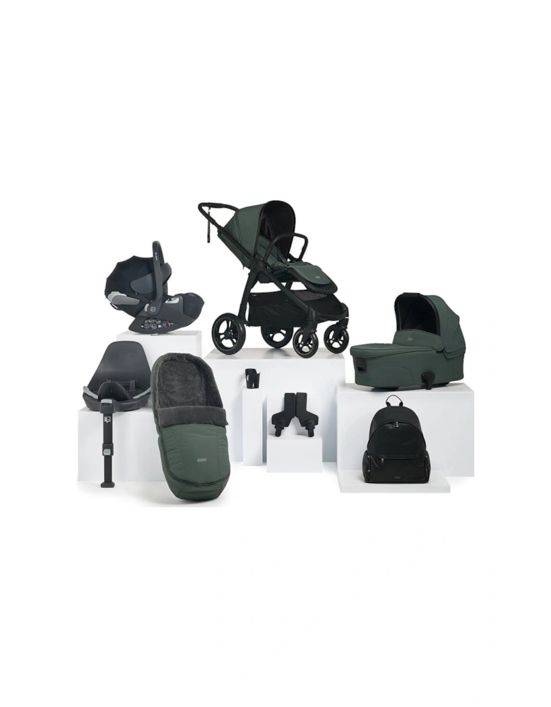 Ocarro Oasis Complete Kit (Inc Pushchair, Carrycot, Adaptors, Cupholder, Bag, Footmuff, Cloud T & Isofix Base)