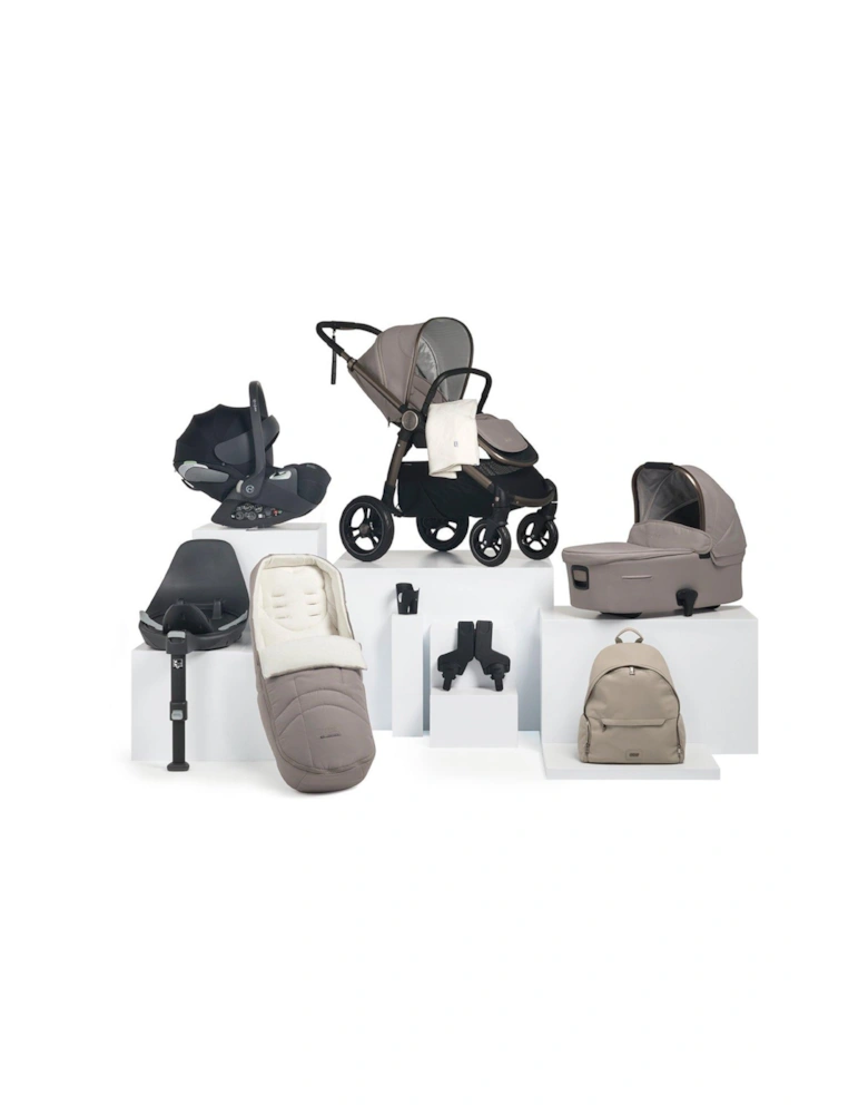 Ocarro Studio Complete Kit (Inc Pushchair, Carrycot, Adaptors, Cupholder, Bag, Footmuff, Blanket, Cloud T & Isofix Base)