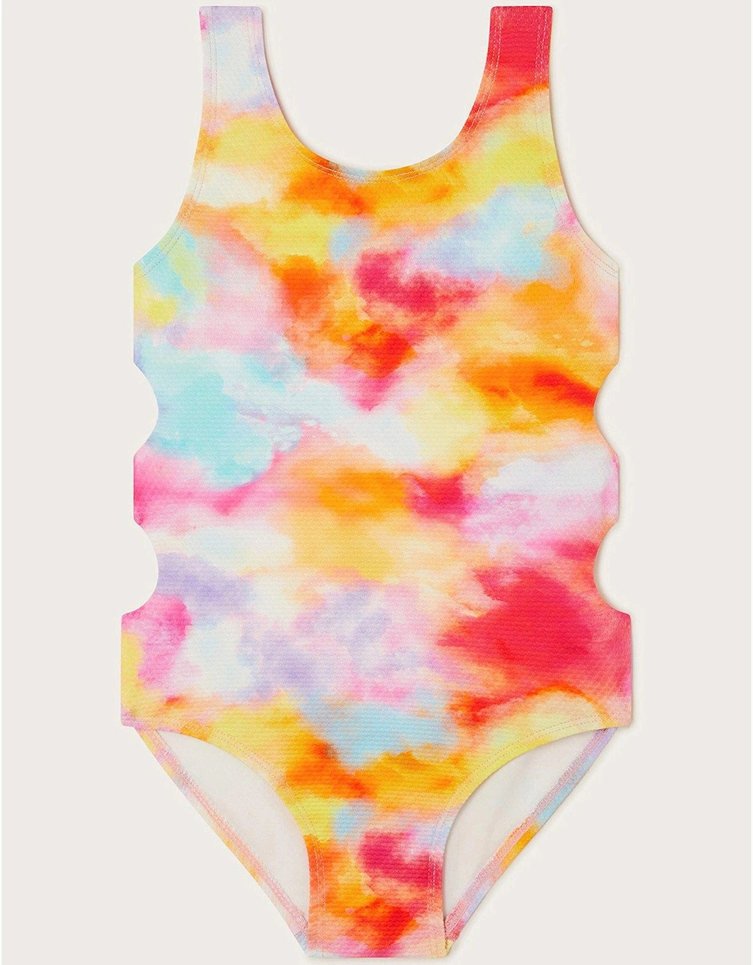 Girls Tie Dye Cutout Swimsuit - Multi, 2 of 1