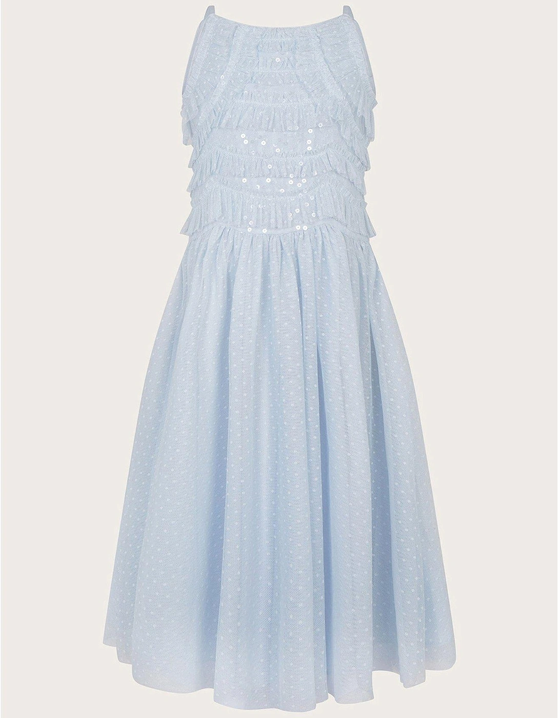 Girls Ruffle Sequin Truth Dress - Pale Blue, 3 of 2