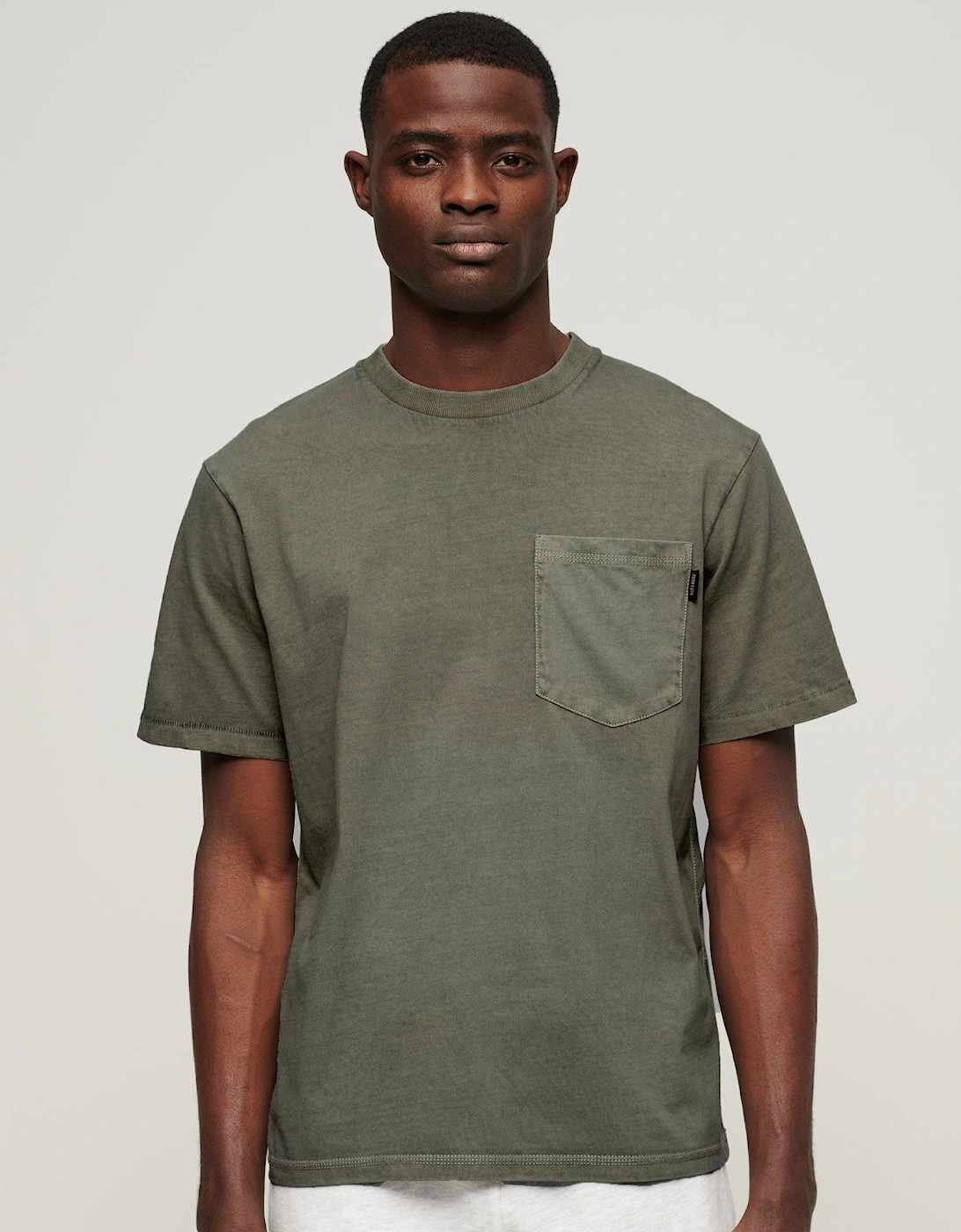 Contrast Stitch Pocket T-shirt - Green, 5 of 4