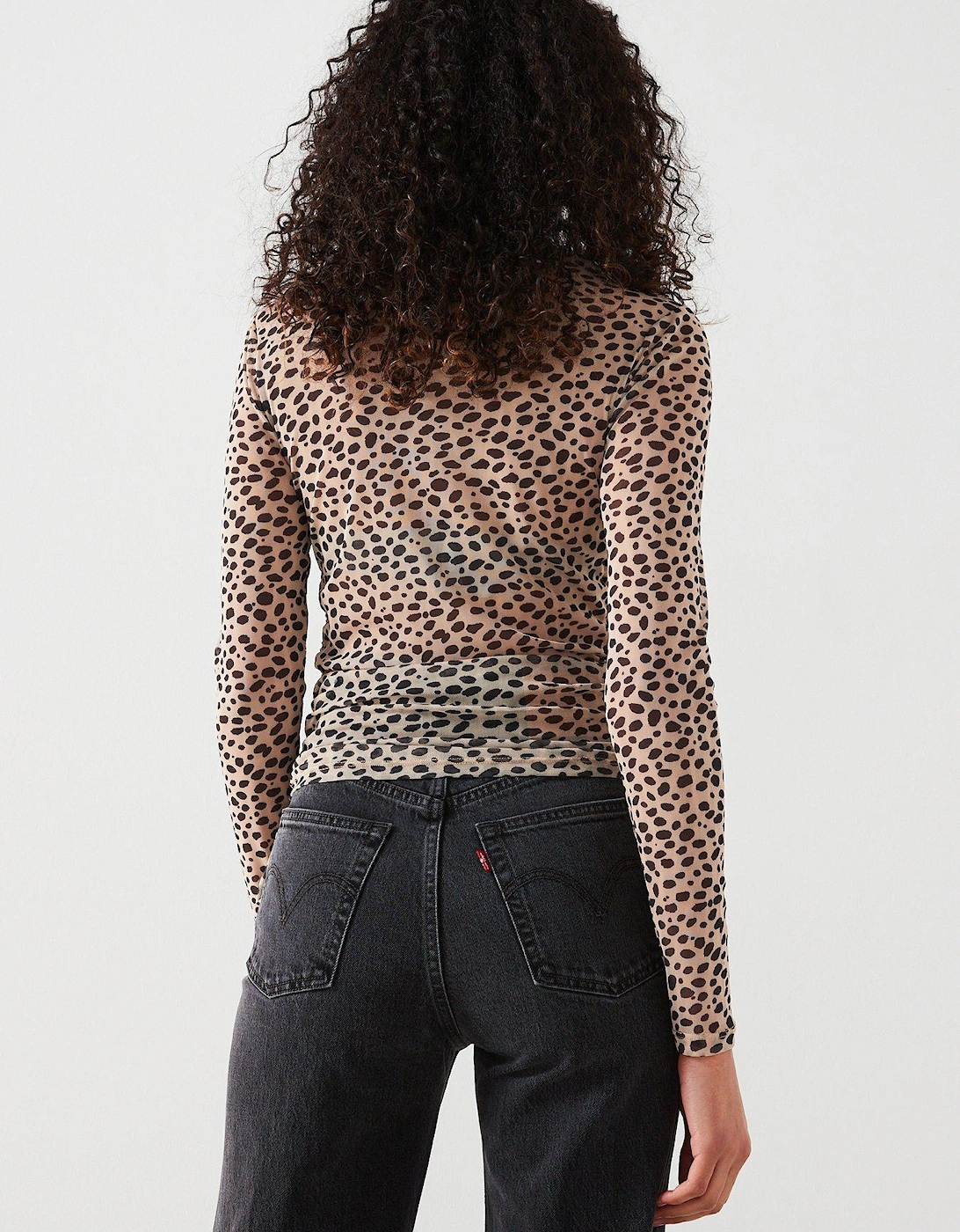 Jewel Mesh Top - Stella Leopard Almond