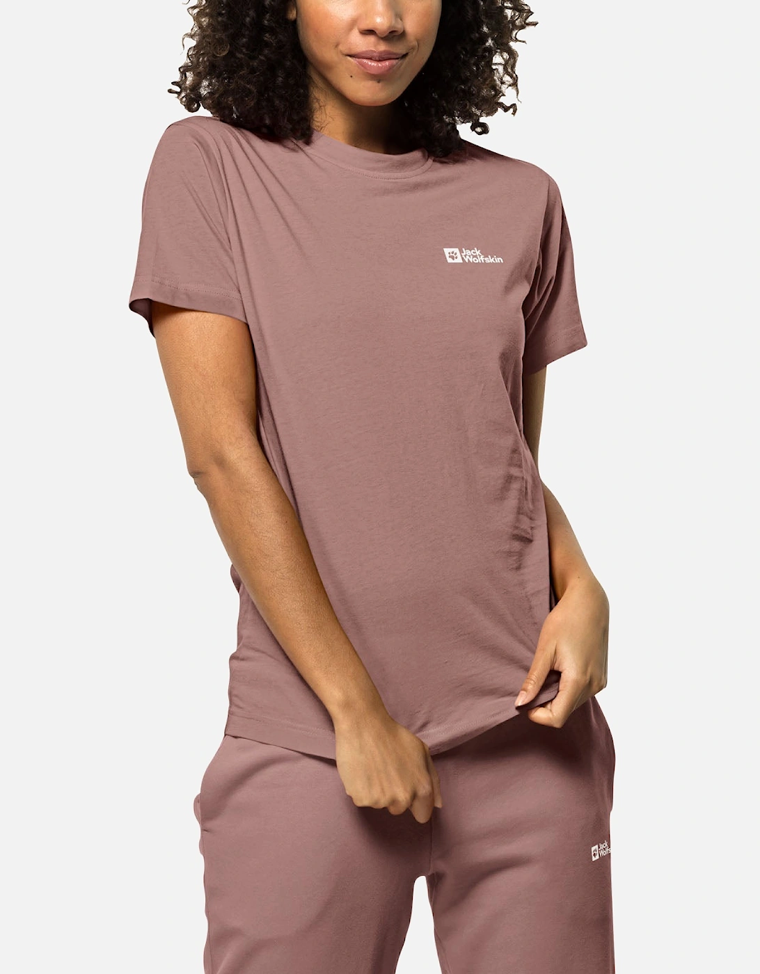 Jack Wolfskin Women's Brown Essential Cotton T-Shirt  10/8 S