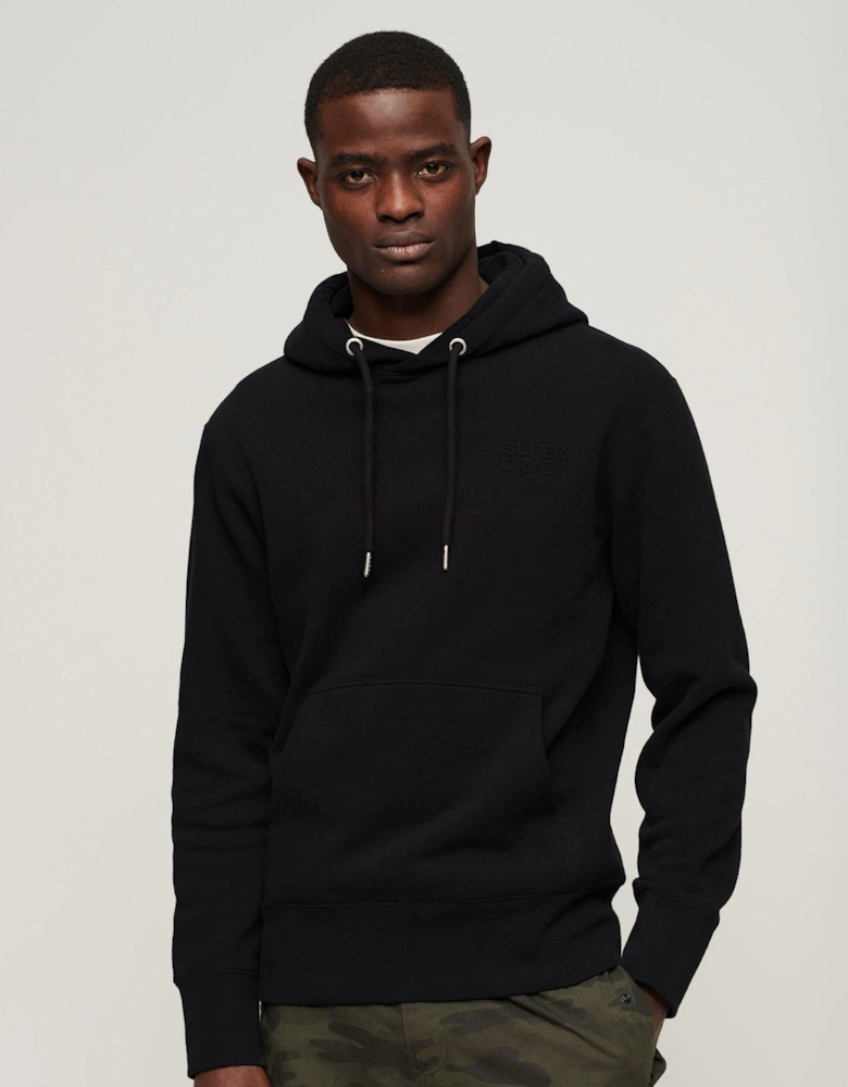 Sportswear Embossed Loose Fit Hoodie - Black