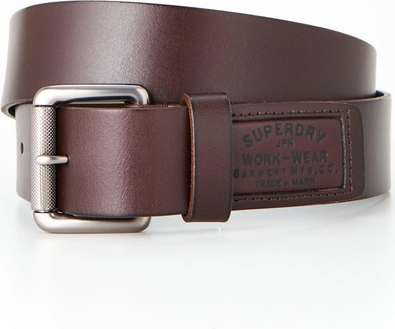 Badgeman Leather Belt - Dark Brown