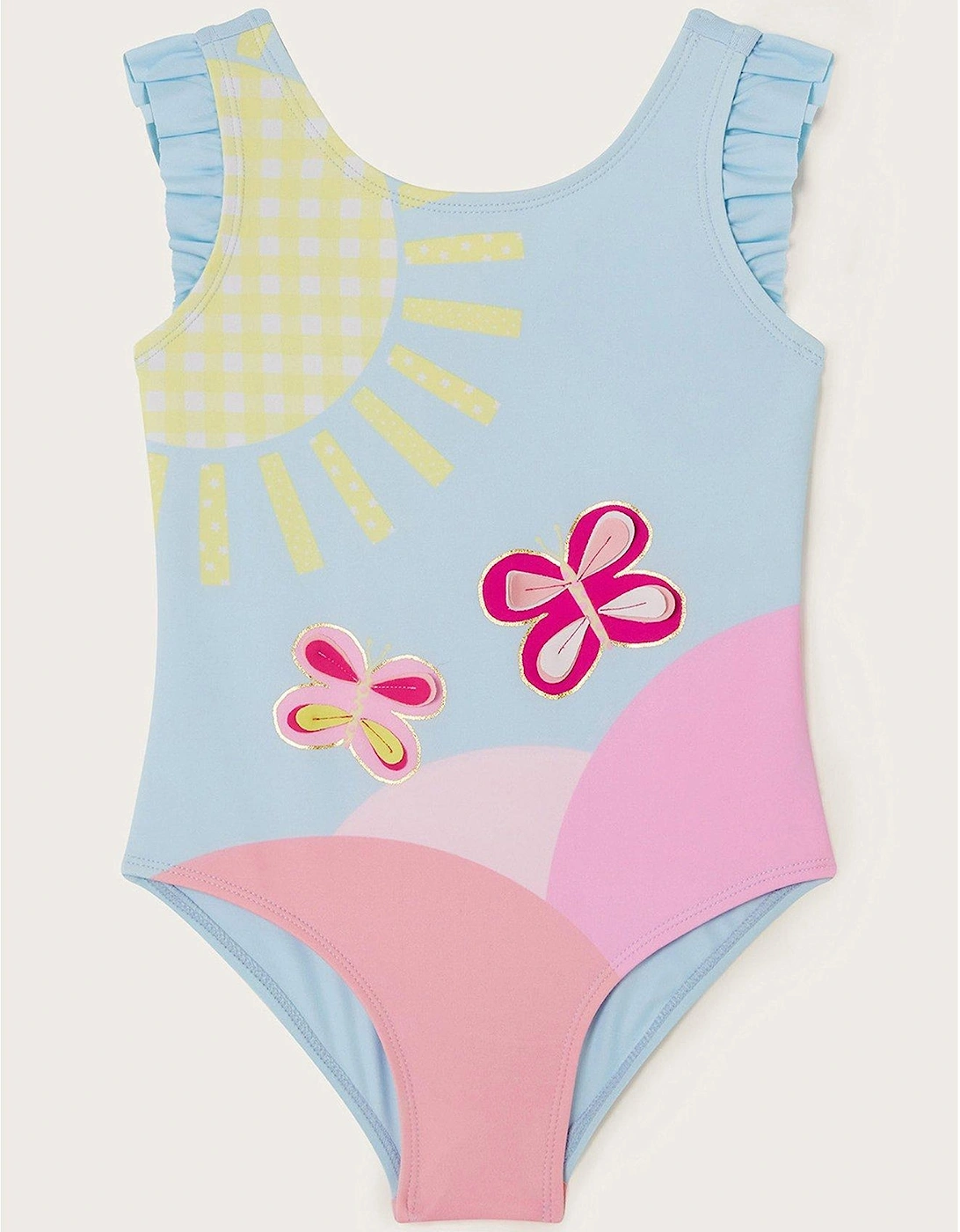 Baby Girls Sunshine Swimsuit - Blue, 2 of 1