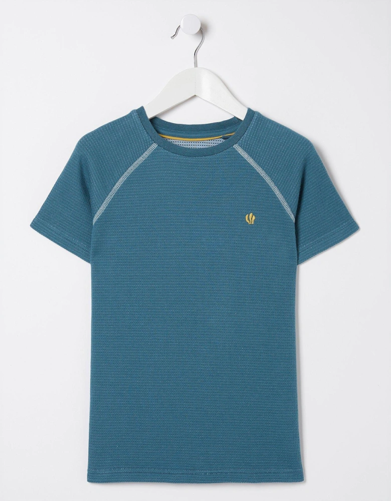 Boys Mountain Graphic Short Sleeve T Shirt - Navy