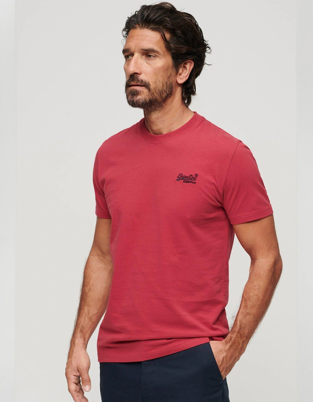 Essential Logo Embroidered T-Shirt - Red, 5 of 4