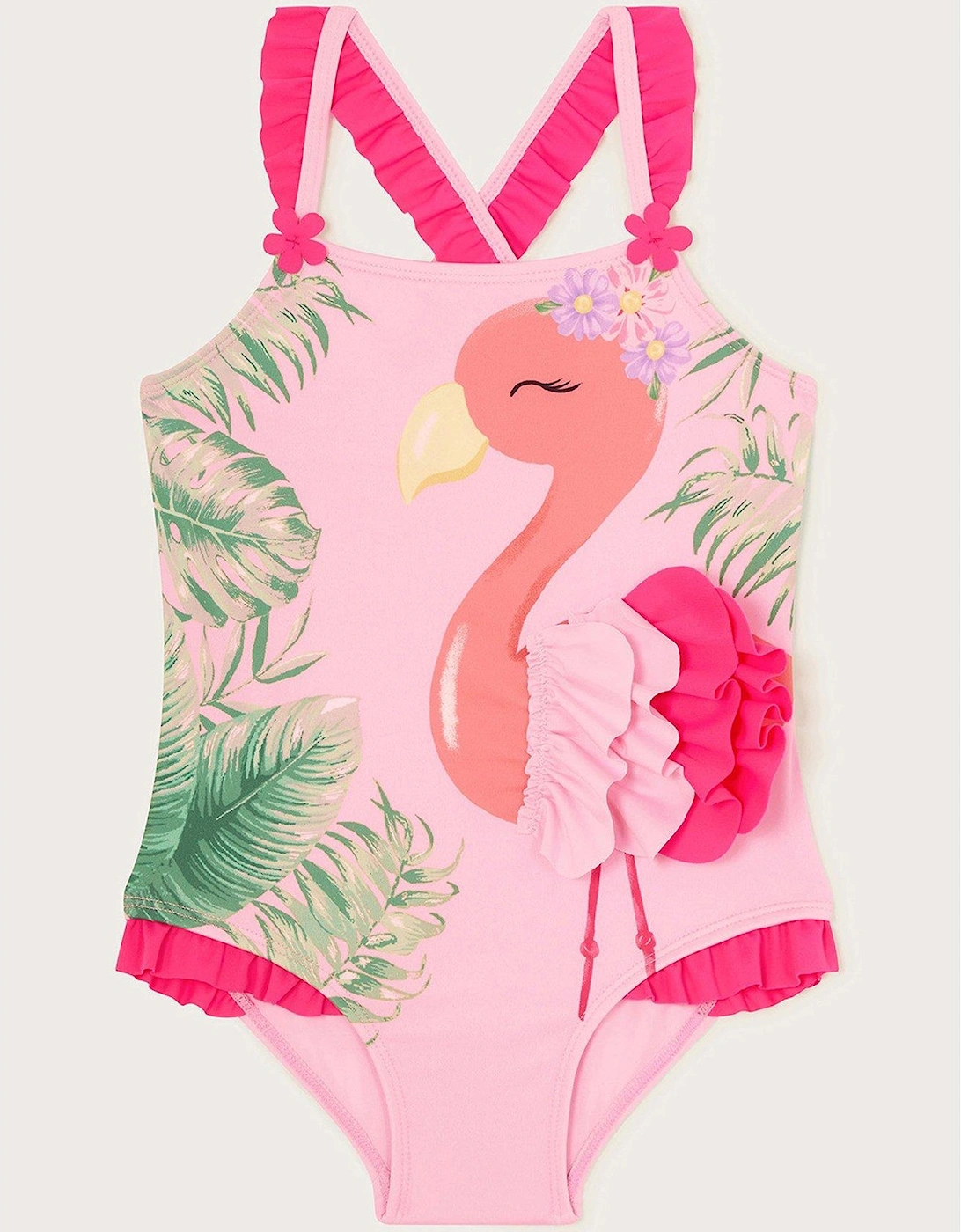 Baby Girls Flamingo Swimsuit - Pink, 2 of 1