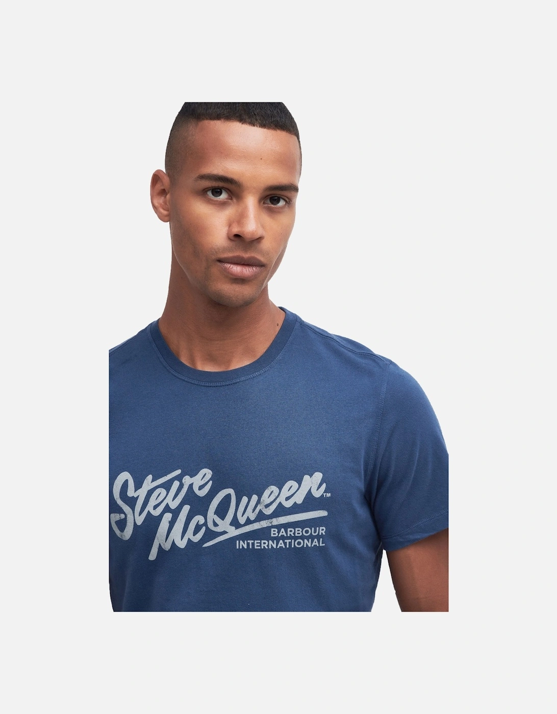 Steve McQueen Strike Tee Washed Cobalt