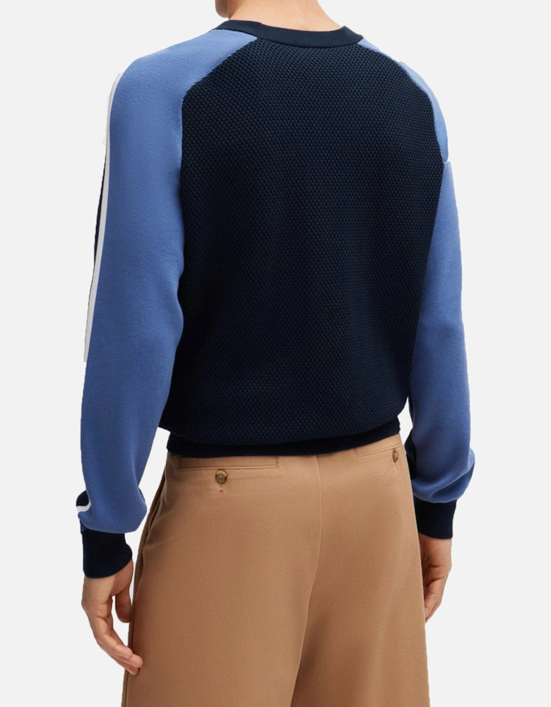 Boss Pontevico Crew Neck Knitwear Dark Blue