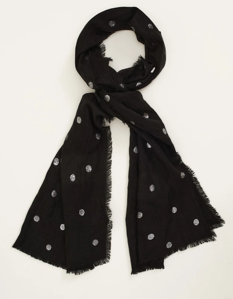 Spotted Black Scarf