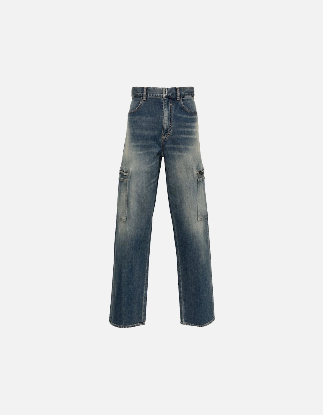 Distressed Zip Pocket Jeans Blue, 9 of 8