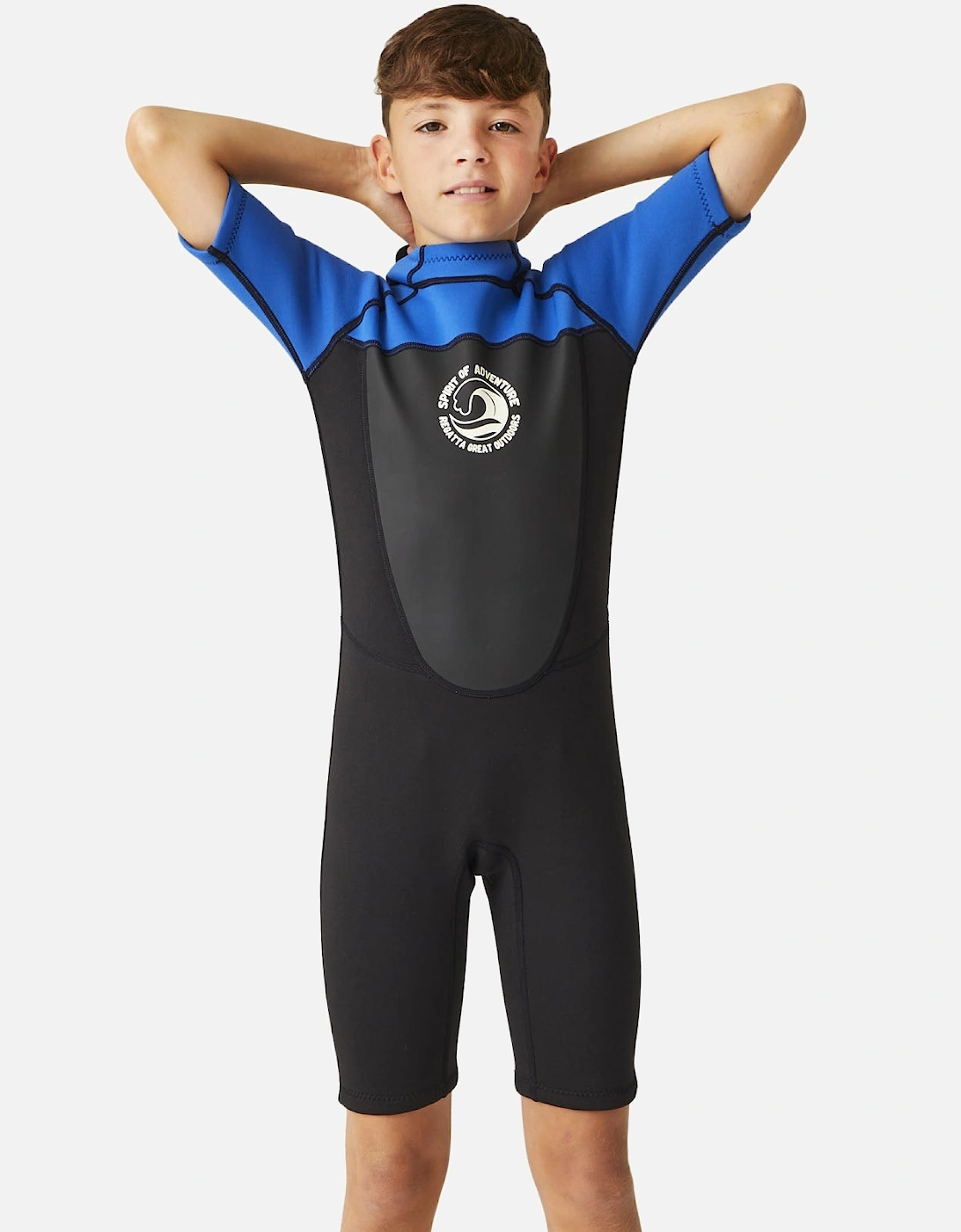 Kids Shorty Surfing Wetsuit, 2 of 1