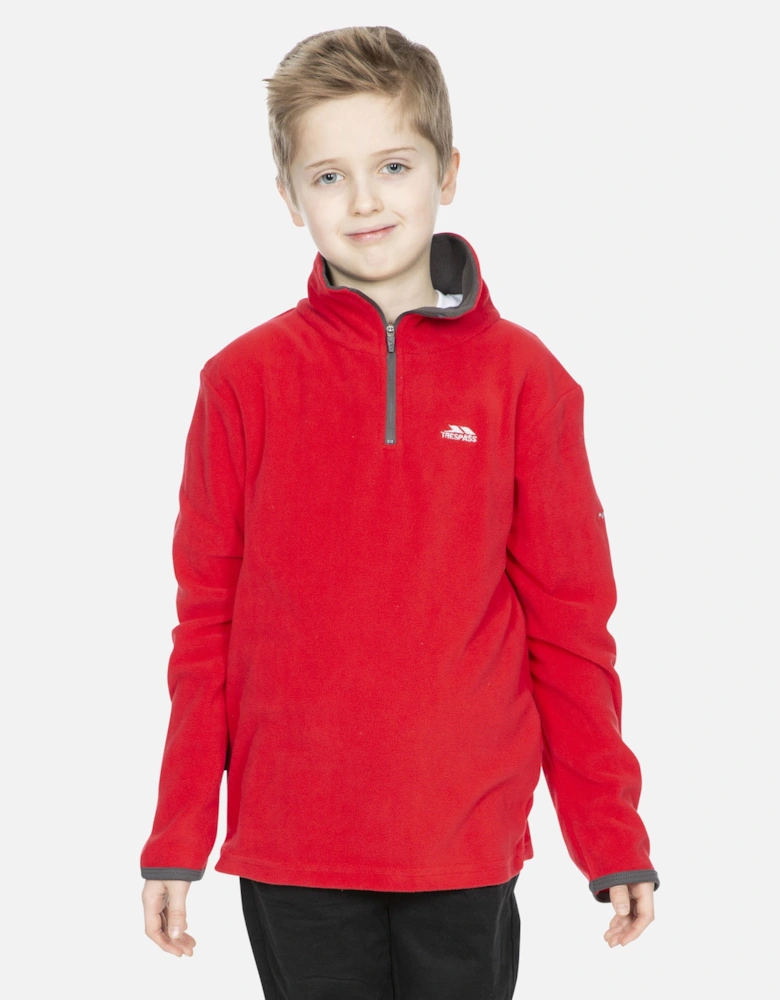 Childrens Boys Etto Half Zip Fleece Top