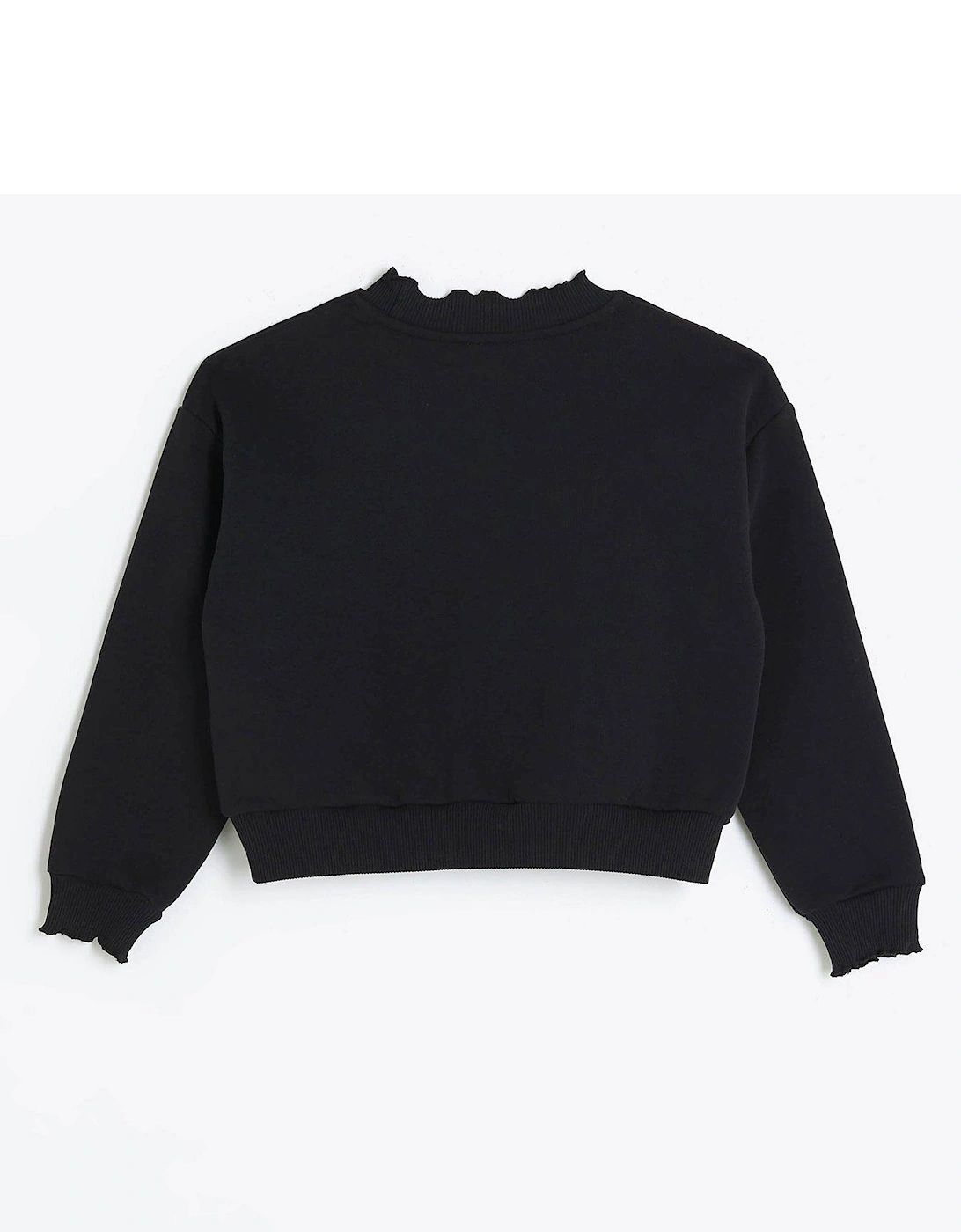 Girls Corsage Sweatshirt - Black