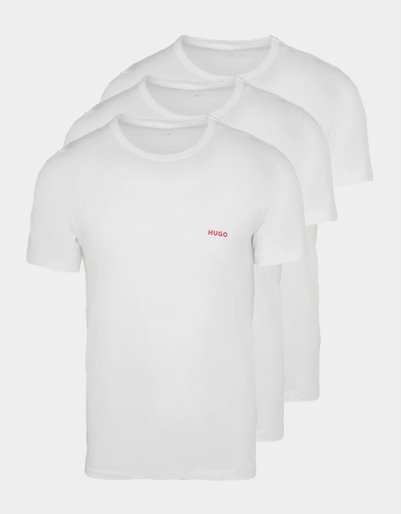 Mens Cotton Underwear Logo-Print T-Shirts 3 Pack